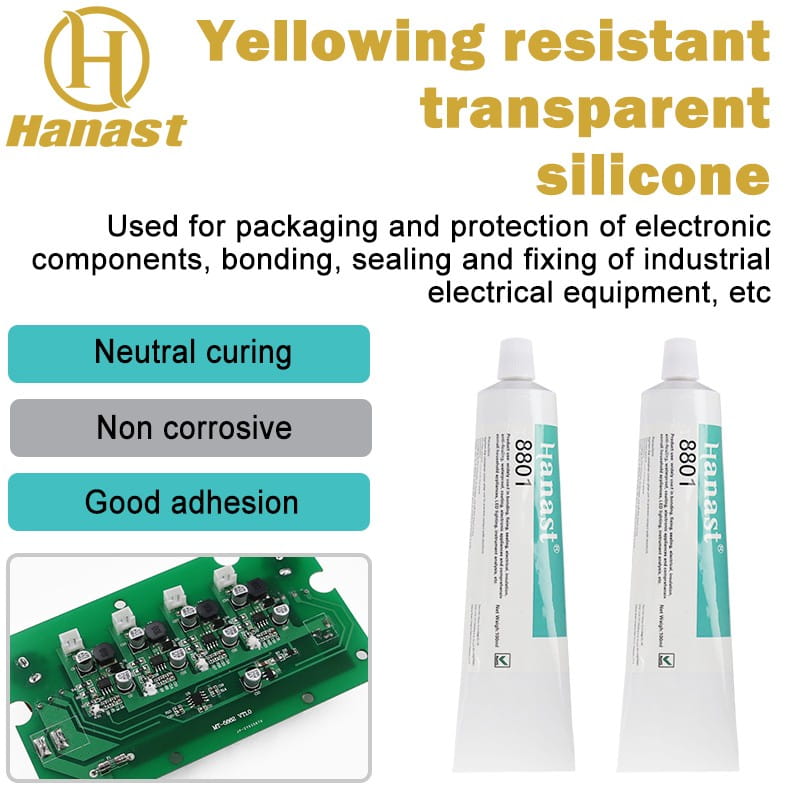 Factory Manufacturer 701 Series Rtv Silicone Rubber Glue Adhesive Sealant Electronic Components Electromagnetic Sensor Potting LED PCB Bond IGBT